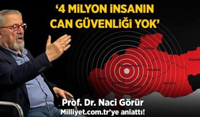 Prof. Dr. Naci Görür Milliyet.com.tr’ye anlattı: 4 milyon insanın can güvenliği yok!